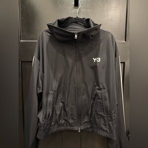 Y-3 Adidas Yohji Yamamoto Track Jacket – Black – Size L – Cowl Neck